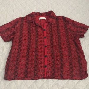 Urban Outfitters button-down crop top